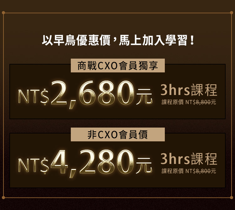 早鳥價格